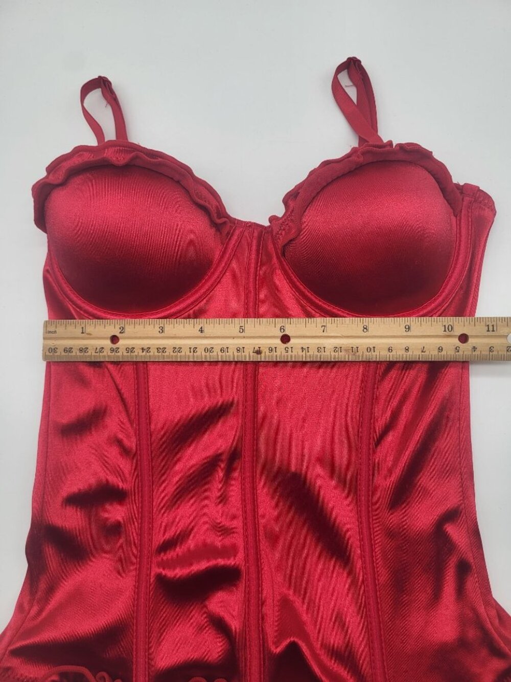 Spirit Halloween Women's Small Red Corset Goth Vamp Costume Boudoir - Picture 7 of 9